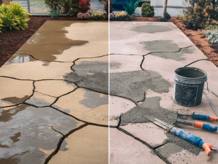 How to repair a cracked concrete patio in a weekend